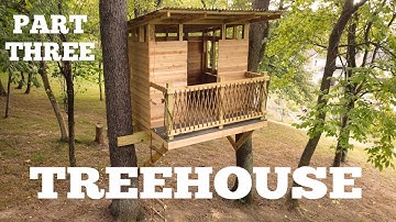Ultimate Real Tree House / Tree Fort Build - Part 3 - Cedar Walls and Roof