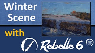 Winter Scene from drone reference images, painted with Rebelle 6