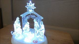 LED Musical Nativity Scene Christmas Decoration Musical Nativity Scene Christmas decoration. Plays Away in a manger And Silent Night.