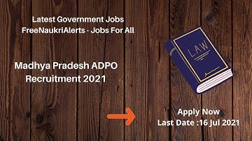 MP ADPO Vacancy 2021 | mp apo notification 2021 | MPPSC new notification 2021 | MP PSC new vacancy