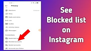How To see blocked list on Instagram | how to unblock people on Instagram