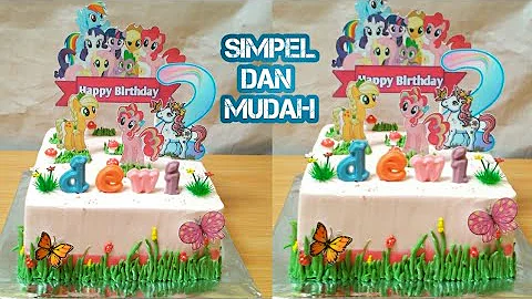 SIMPEL DAN MUDAH | KUE ULANG TAHUN KUDA PONY | KUE ULTAH ANAK-ANAK