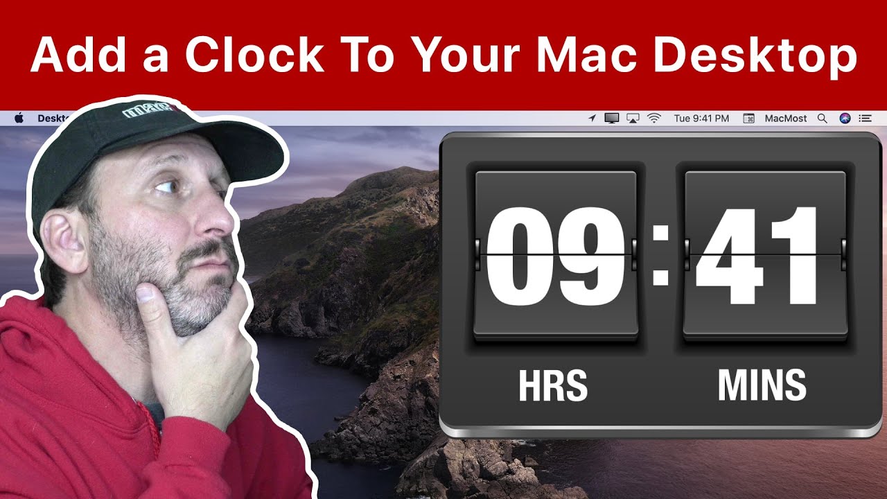 how do i get clock on mac screen saver