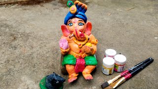 🥰Ganapati bappa idol colouring 🙏 || गणपति बप्पा मूर्ति 🌺