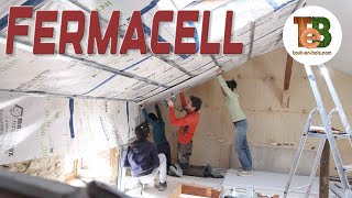 RÉNOVATION, pose du Fermacell en rampant. image