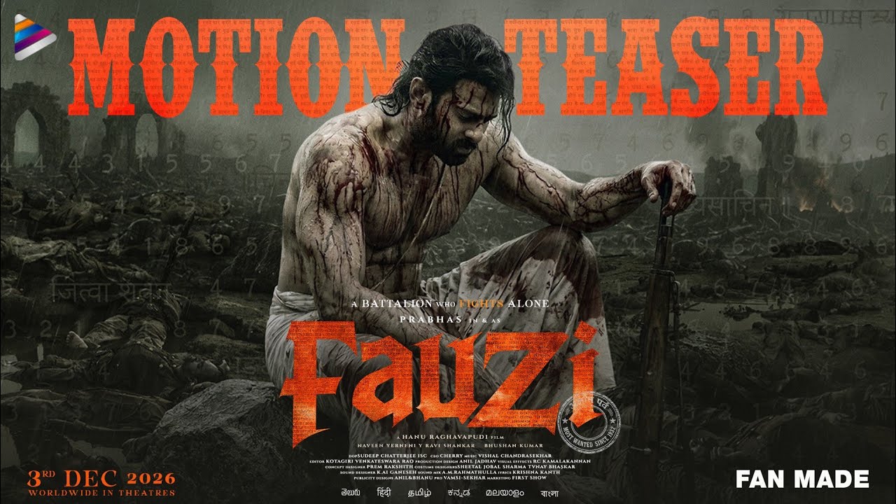 FAUZI Motion Teaser | Rebel Star Prabhas | Imanvi | Anupam Kher | Hanu Raghavapuri | Fan Made | TFN