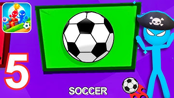 Stickman Party 1 2 3 4 Players MiniGames- Gameplay Walkthrough (IOS & Android) Part 5 (Soccer Match)