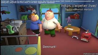 Ai Family Guy - Chris screaming about Denmark