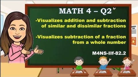 Visualizing Addition and Subtraction of Similar and Dissimilar Fractions.