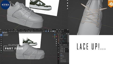 How to model a shoe from a reference image in Blender - Part Four