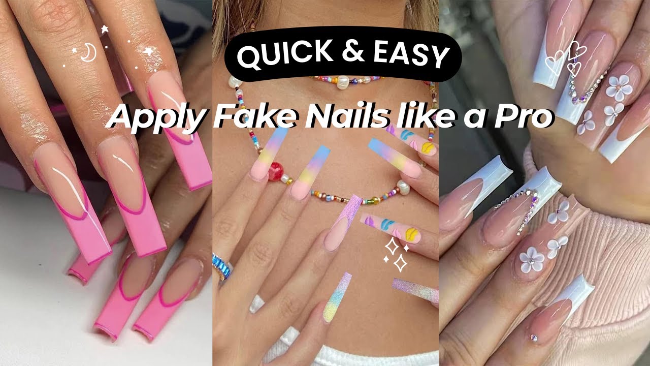 How to Apply Fake Nails like a Pro Press On Nail Hack YouTube