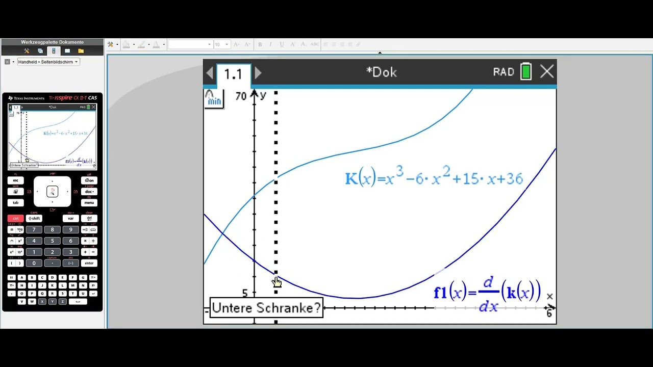 CAS - Minimum oder Maximum graphisch bestimmen - YouTube