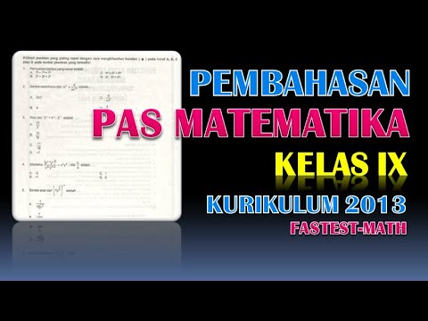 Soal Pas Matematika Kelas 9 Smp Kurikulum 2013