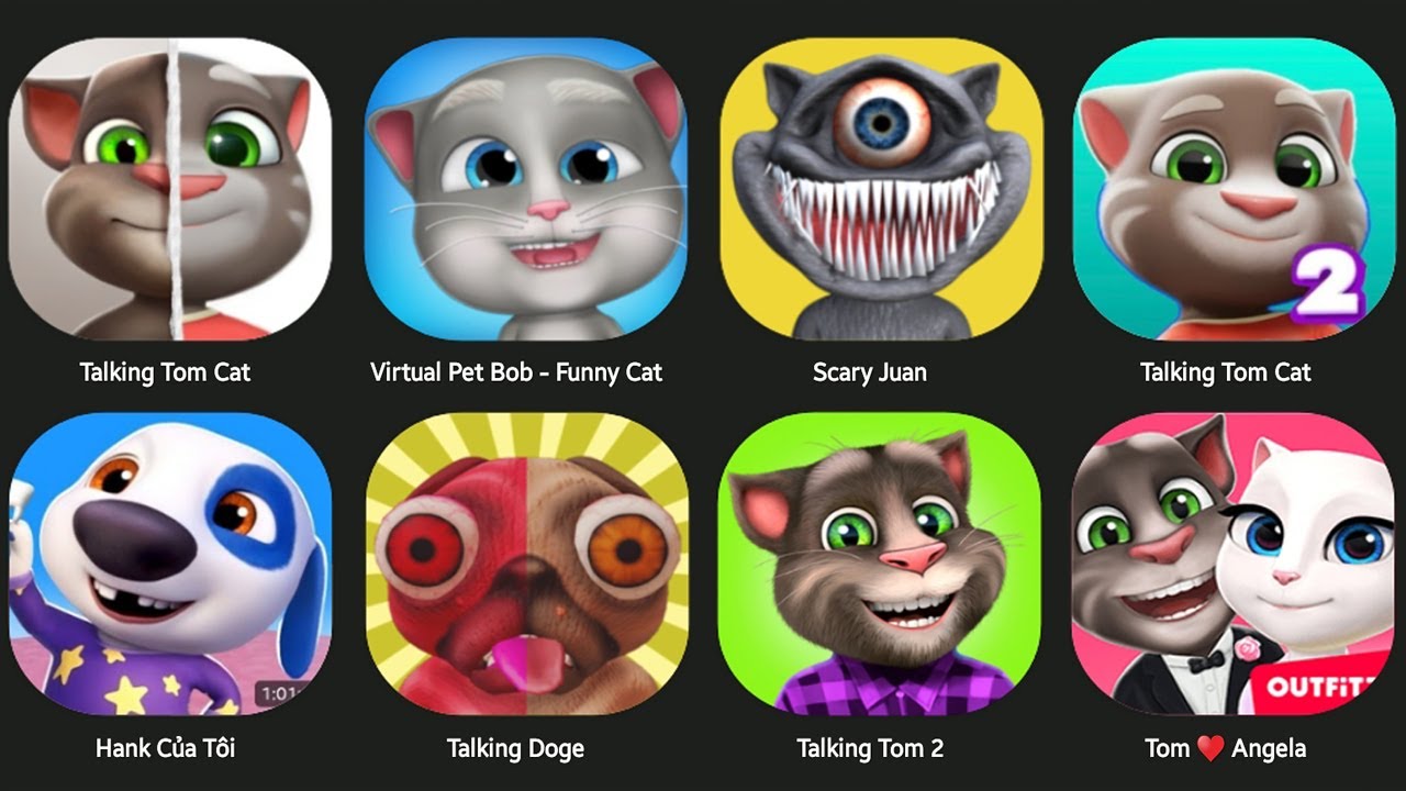 My talking Tom cat 2025,Talking Tom 2,Angela,Talking Tom Gold Run,My Talking Hank,😍😍