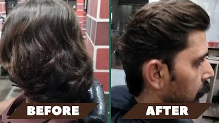 ASMR BARBER 💈 Long Hair transformation with scissor #ayanmansalon