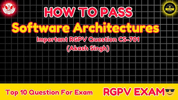 How To Pass Software Architectures RGPV EXAM | Top 15 Imp Question By Procoderjii BTECH-CSE❤️