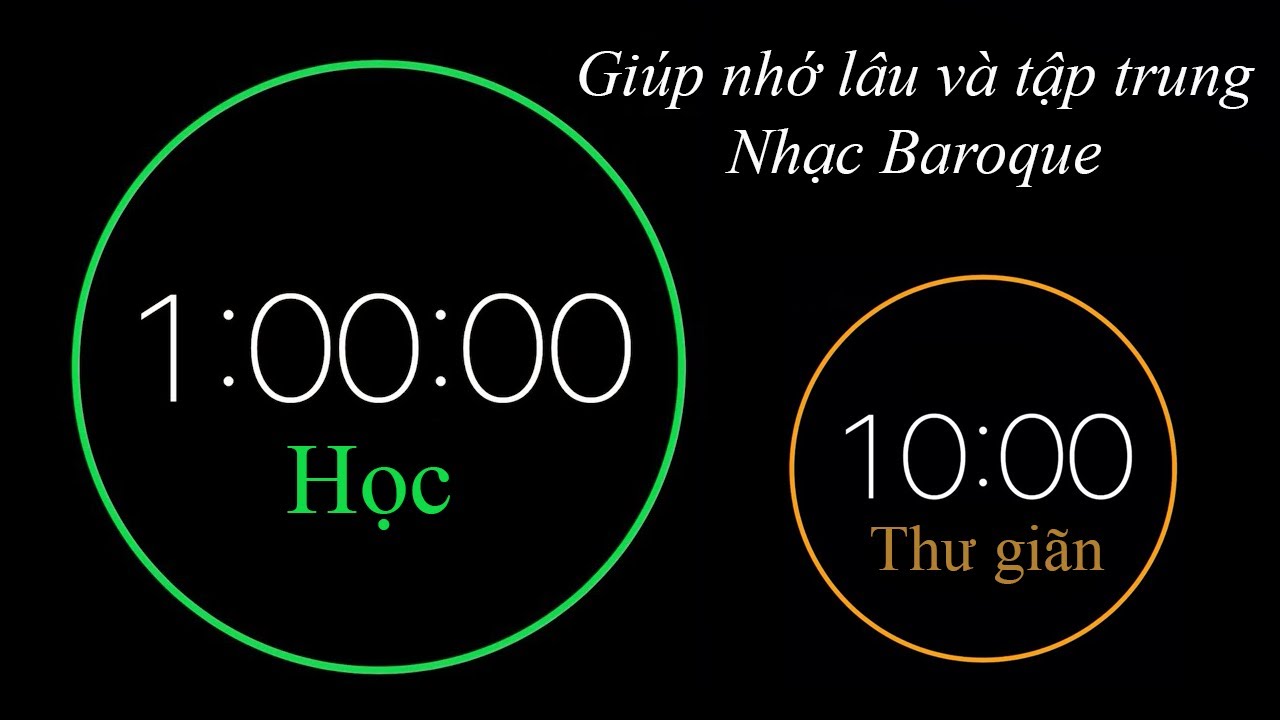 Đếm 3 Giờ học - Nhạc Baroque Sóng Alpha Giúp Nhớ Lâu Và Tập Trung.