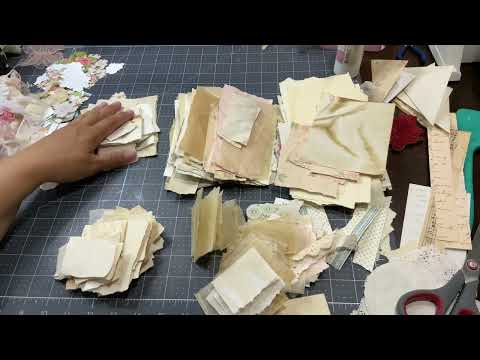 Part 1 - Craft with me/Tutorial : Create a stash of booklets out of scrap pieces of papers.