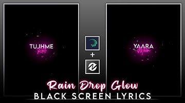 Trending Black Screen Rain Drop + Glow Text Video Editing | Alight Motion Video Editing