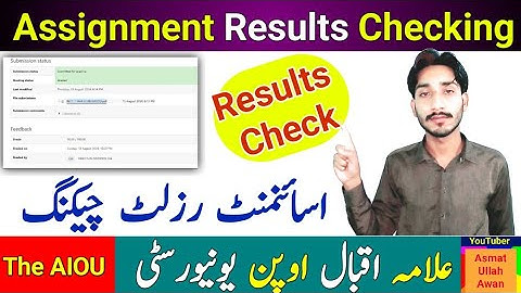 How To Check Assignment Results | Assignment Results Spring 2024 | AIOU | The AIOU