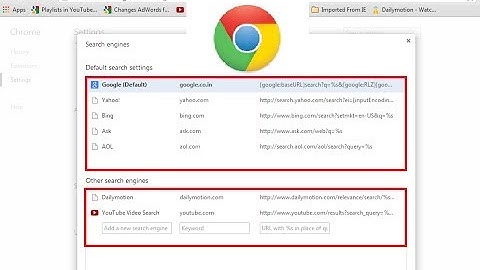 Add, Edit and Remove Search Engines from Google™ Chrome