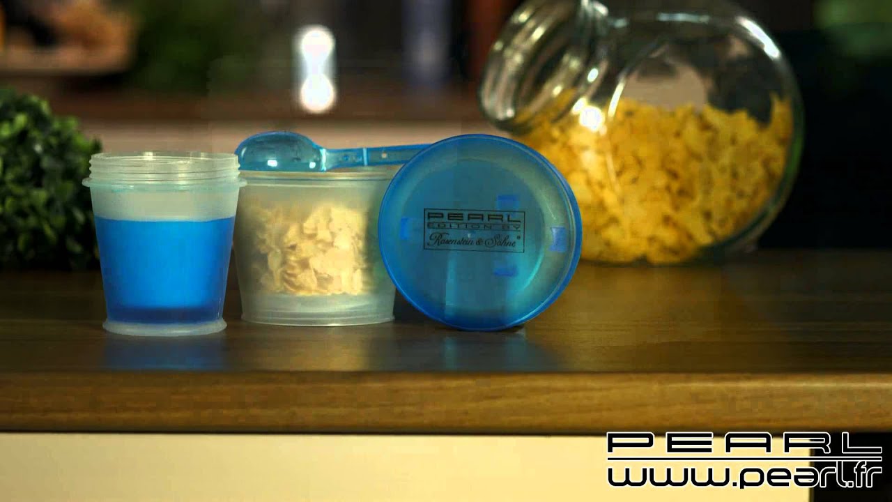 Gobelet à Muesli à Emporter Hausfelder - Lot De 3 (0,55L + 2x0,25L), étanche, Va Au Lave-vaisselle, Sans BPA