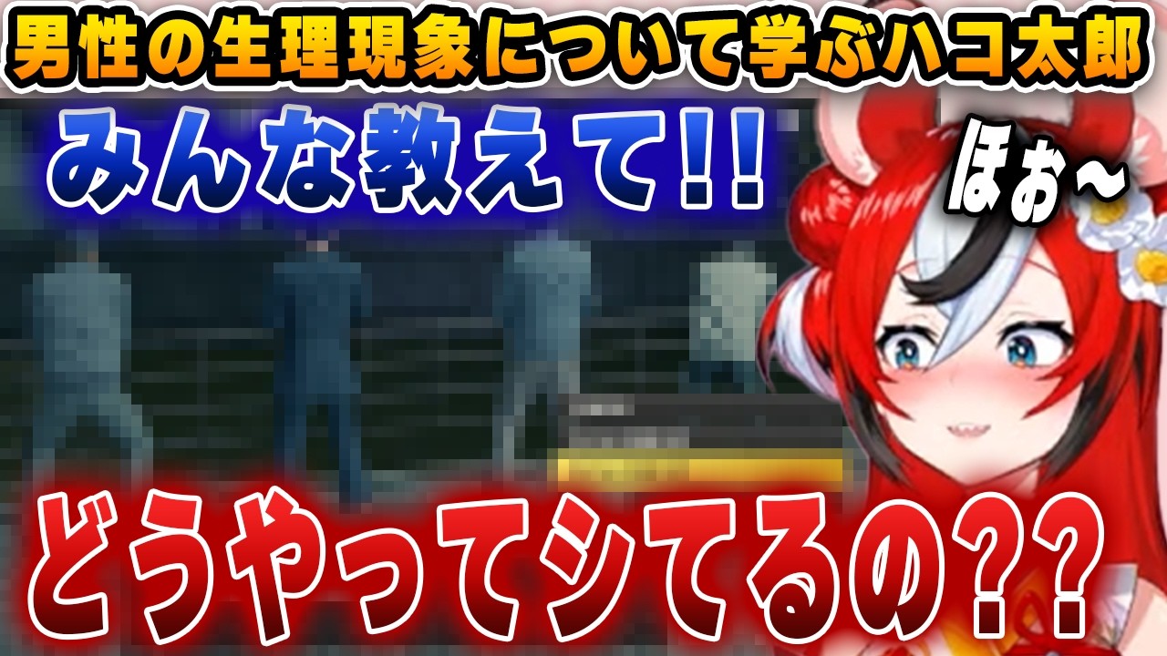 男性の正しい姿勢について学ぶハコ太郎【ホロライブ/ハコ太郎/ベールズ】