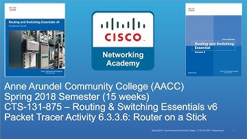AACC - CTS-131 - CCNA R&S - Spring 2018 - PT 6.3.3.6 Router on a Stick - Week #8