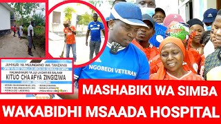 MASHABIKI WA SIMBA WAJITOLEA KUFANYA USAFI HOSPITAL NA KUTOA MSAADA. 