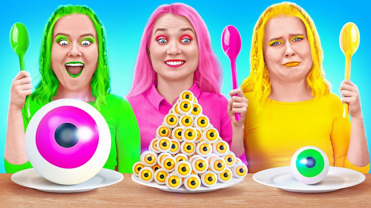 BÜYÜK, ORTA, KÜÇÜK YEMEK KAPIŞMASI || 123 GO! SCHOOL Devasa ve