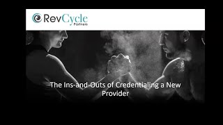 How to Credential a New Provider