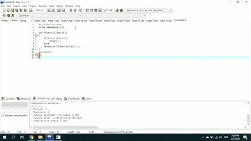 Mencari Contoh Program Tentang "Mencari Nilai Faktorial" Dengan Menggunakan Fungsi Rekursif  Dev C++