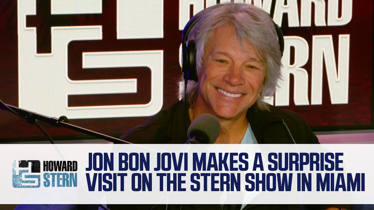 ⁣Jon Bon Jovi Makes a Surprise Appearance on the Stern Show in Miami