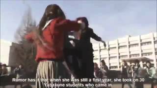 Majisuka Gakuen - Yuko Oshima short fight scene