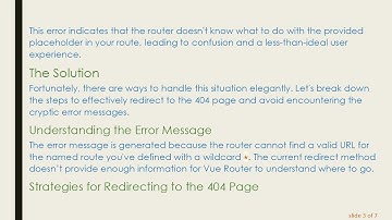 Handling Errors in Vue: Redirecting to a 404 Page