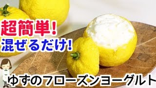 冬至にいかが？混ぜるだけで簡単＆節約の『ゆずのフローズンヨーグルト』Yuzu frozen yoghurt