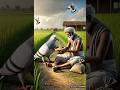 The pigeon brought food for the farmer every day 😭 #ai #pigeon #farmer