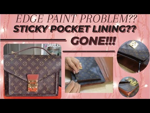 How to restore LOUIS VUITTON MONCEAU Bag #cleaning#edge paint