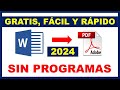2022 Como convertir de WORD a PDF Sin programas| Fácil y rápido