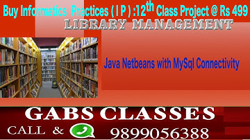 Library Management System : IP (Informatics Practices Project ) For Class 12 CBSE