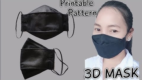 How to make 3D Face Mask For Beginners | Free Pattern