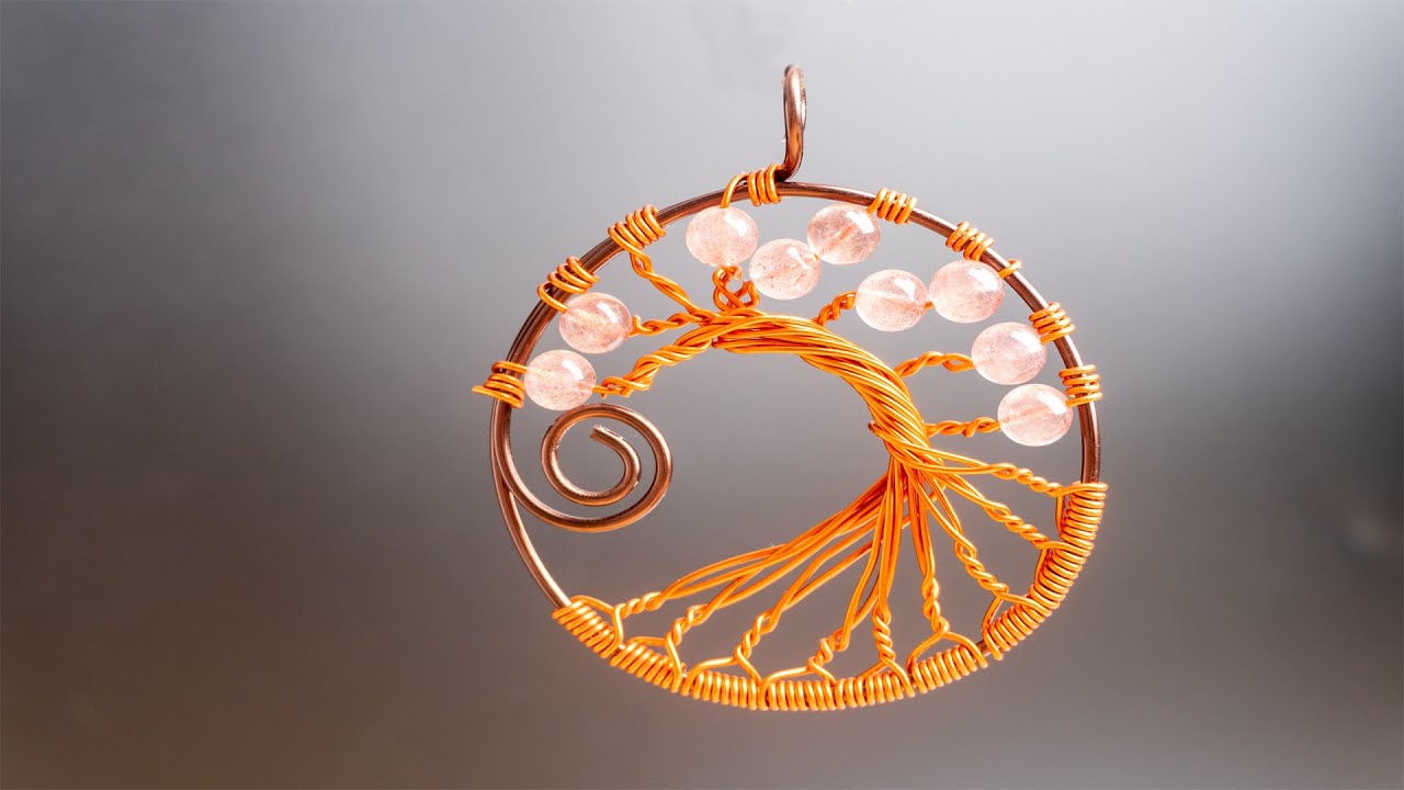 DIY&Aluminum Wire Craft How to use aluminum wire and stone to make a ...