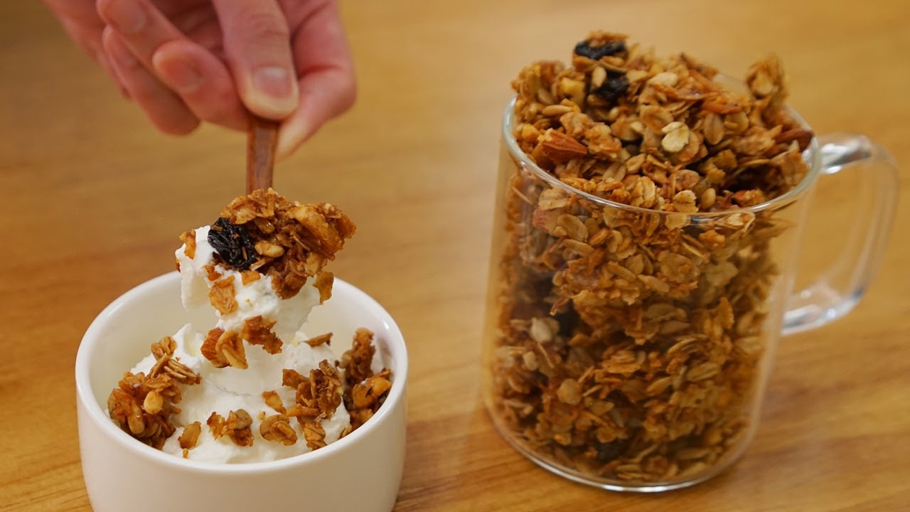 초간단 뮤즐리 만들기 How to make super easy muesli - YouTube