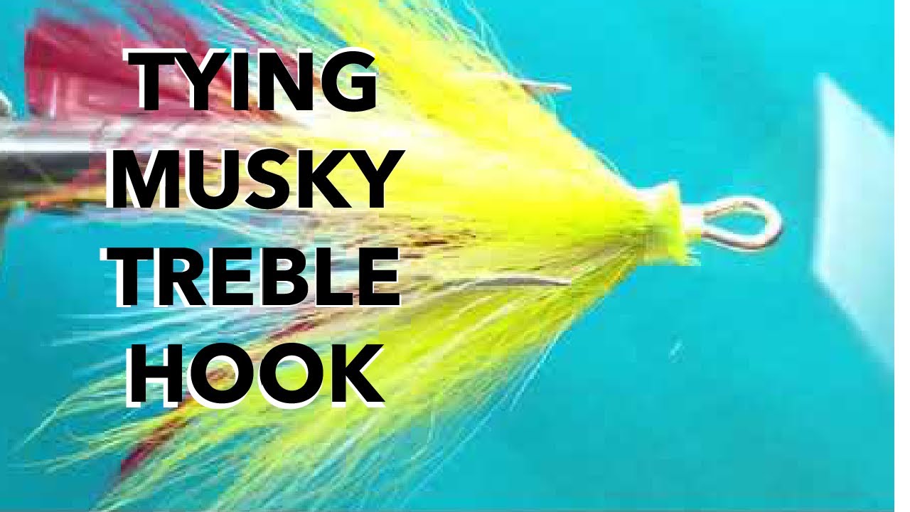 Tying a Mustad 6/0 Saltwater Treble Hook for Musky Fishing 