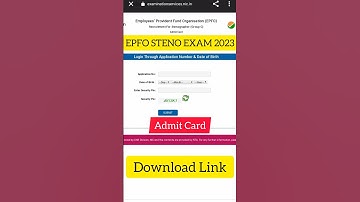EPFO STENO EXAM 2023 | EPFO STENO Admit Card Download | EPFO Exam Date 2023 #shorts