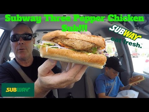 Subway Three Pepper Chicken Sub!!!