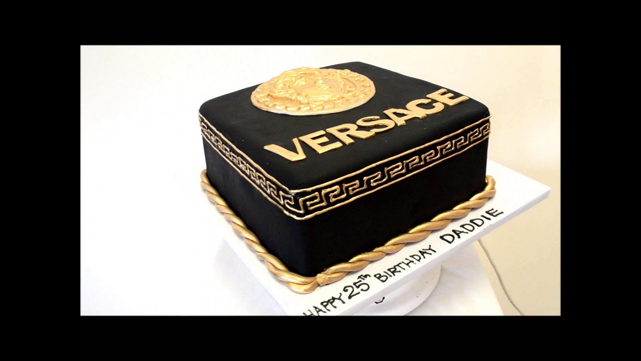 Versace Theme Cake with Fondant Frosting - Birthday cake idea - YouTube