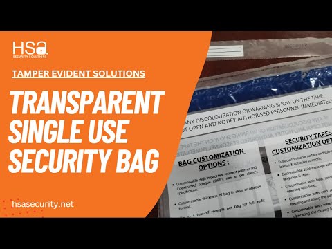 Video thumbnail for Transparent Tamper Evident Security Bags | Ultimate Protection for Valuable | HSA Security Solutions