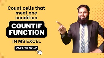 MS Excel-How to Countif Function with Practical Examples in Excel (Urdu-Hindi)