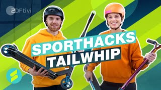 So krass ist Stuntscooter (Tailwhip lernen) Teil 1/2 - Die Sportmacher | ZDFtivi